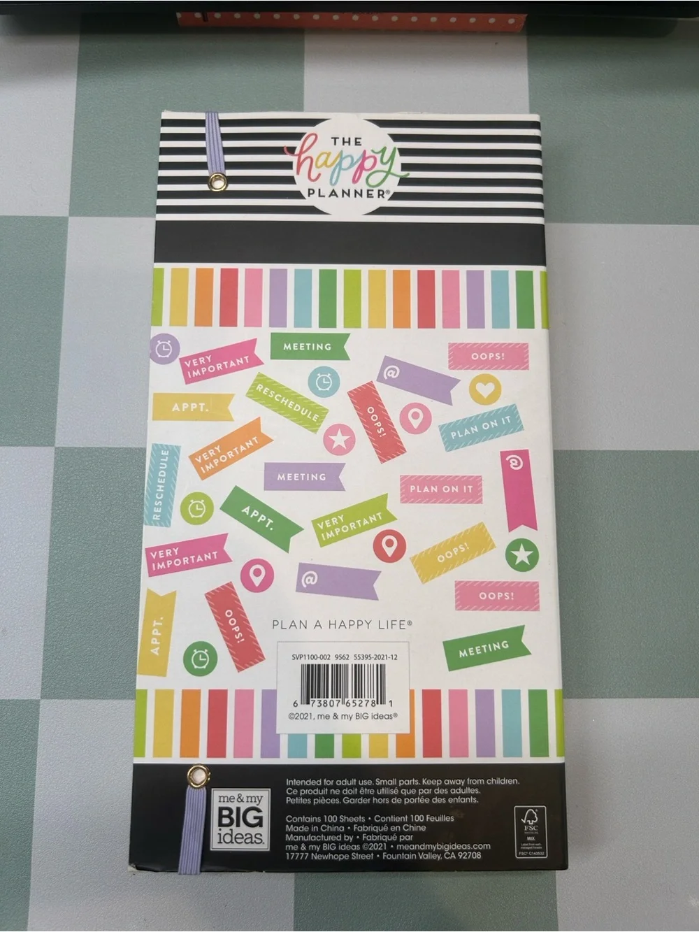 The Happy Planner Rainbow Sticker Book with 1985 pcs- 100 sheets of stickers!